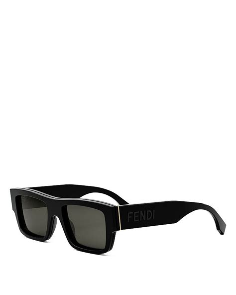 'Fendi Signature 53mm Rectangular Sunglasses 